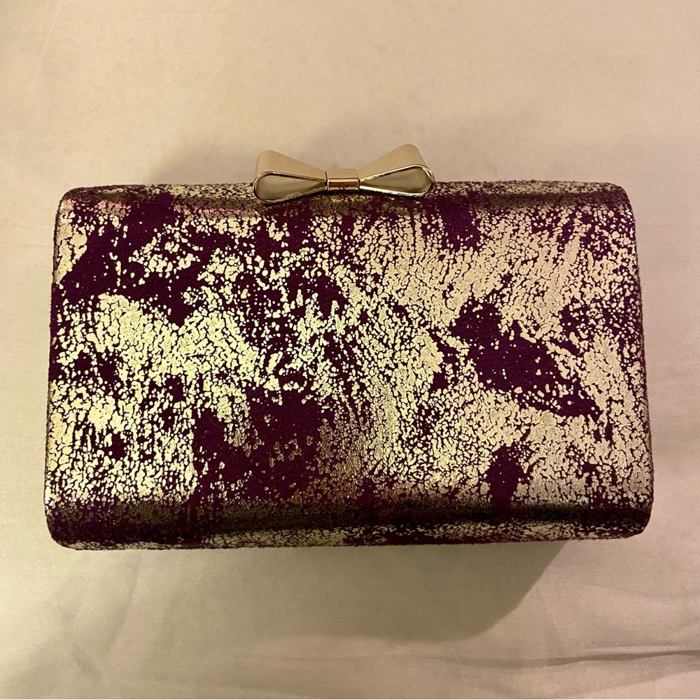 Tarte Purple and Gold Clutch